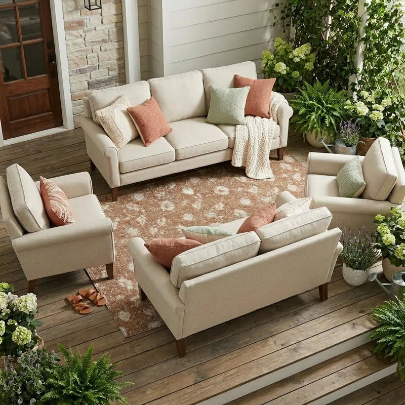 10' X 14' Rust And Orange Floral Washable Indoor Outdoor Area Rug Homeroots Outdoor