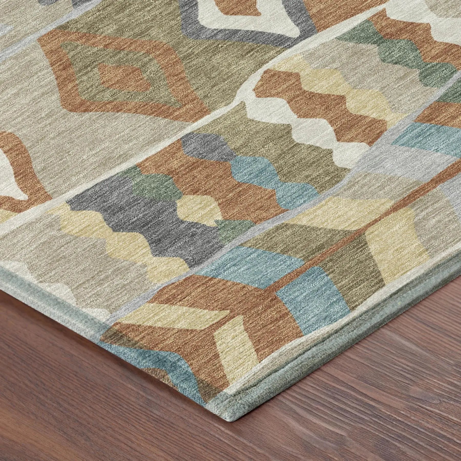 10' X 14' Rust And Orange Geometric Washable Indoor Outdoor Area Rug Homeroots Outdoor