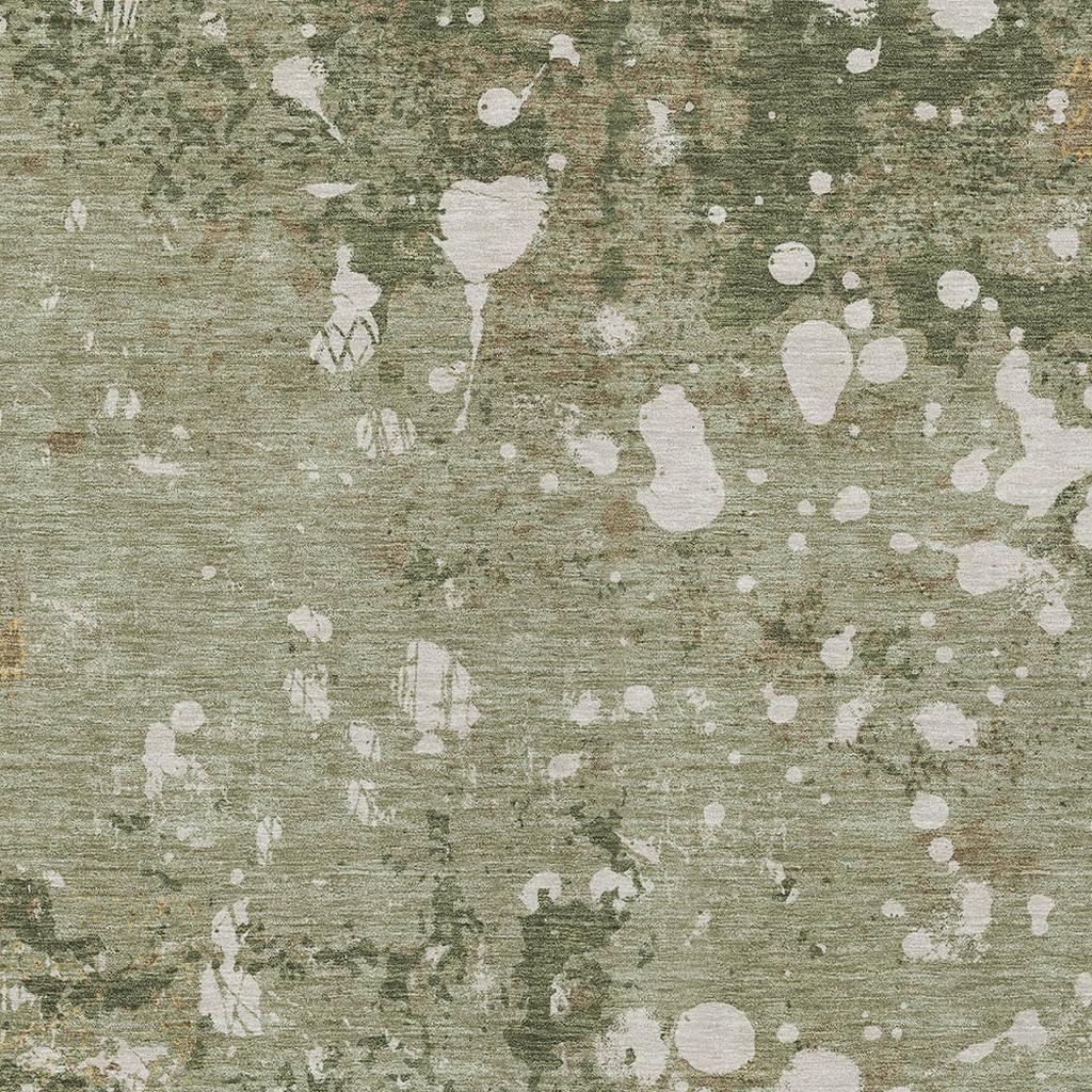 10' X 14' Sage And Beige Abstract Washable Indoor Outdoor Area Rug Homeroots Outdoor