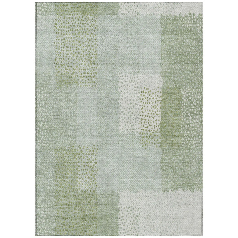 10' X 14' Sage And Green Abstract Washable Indoor Outdoor Area Rug Homeroots Outdoor