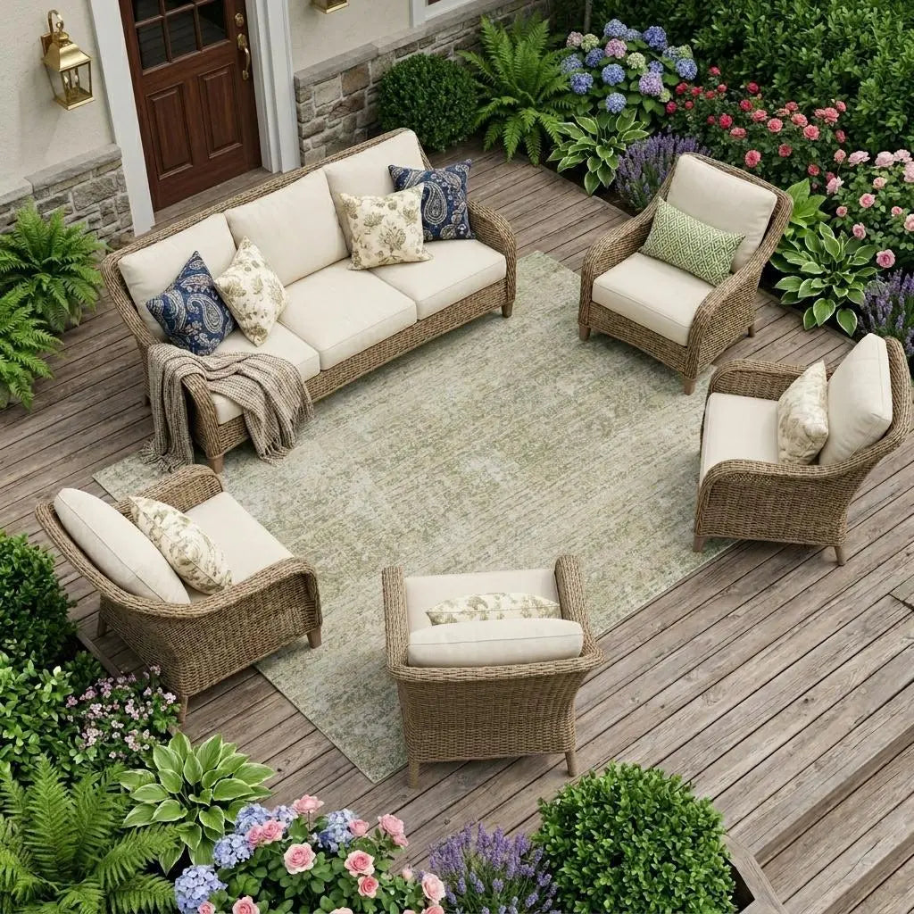 10' X 14' Sage And Green Abstract Washable Indoor Outdoor Area Rug Homeroots Outdoor