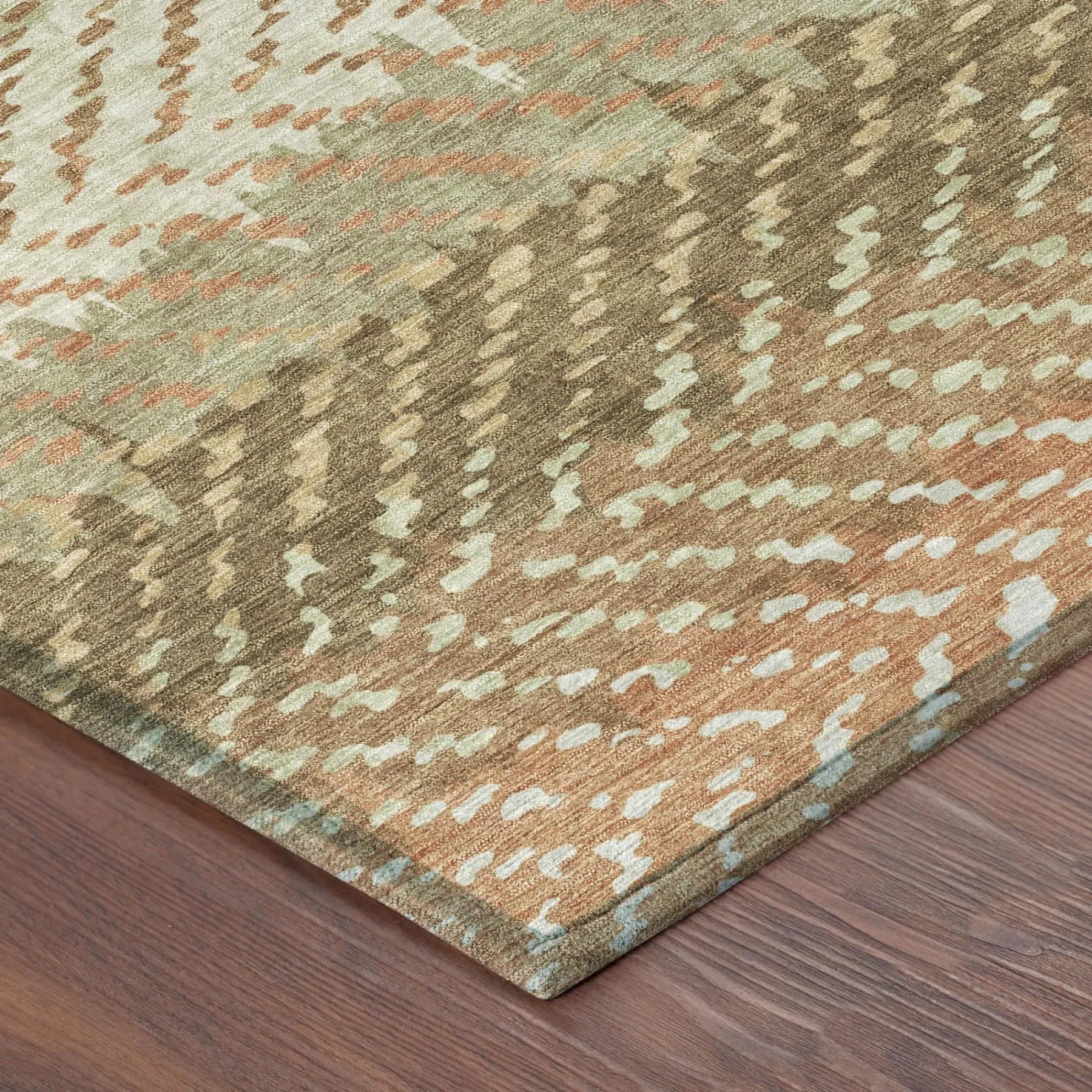 10' X 14' Sage And Green Striped Washable Indoor Outdoor Area Rug Homeroots Outdoor