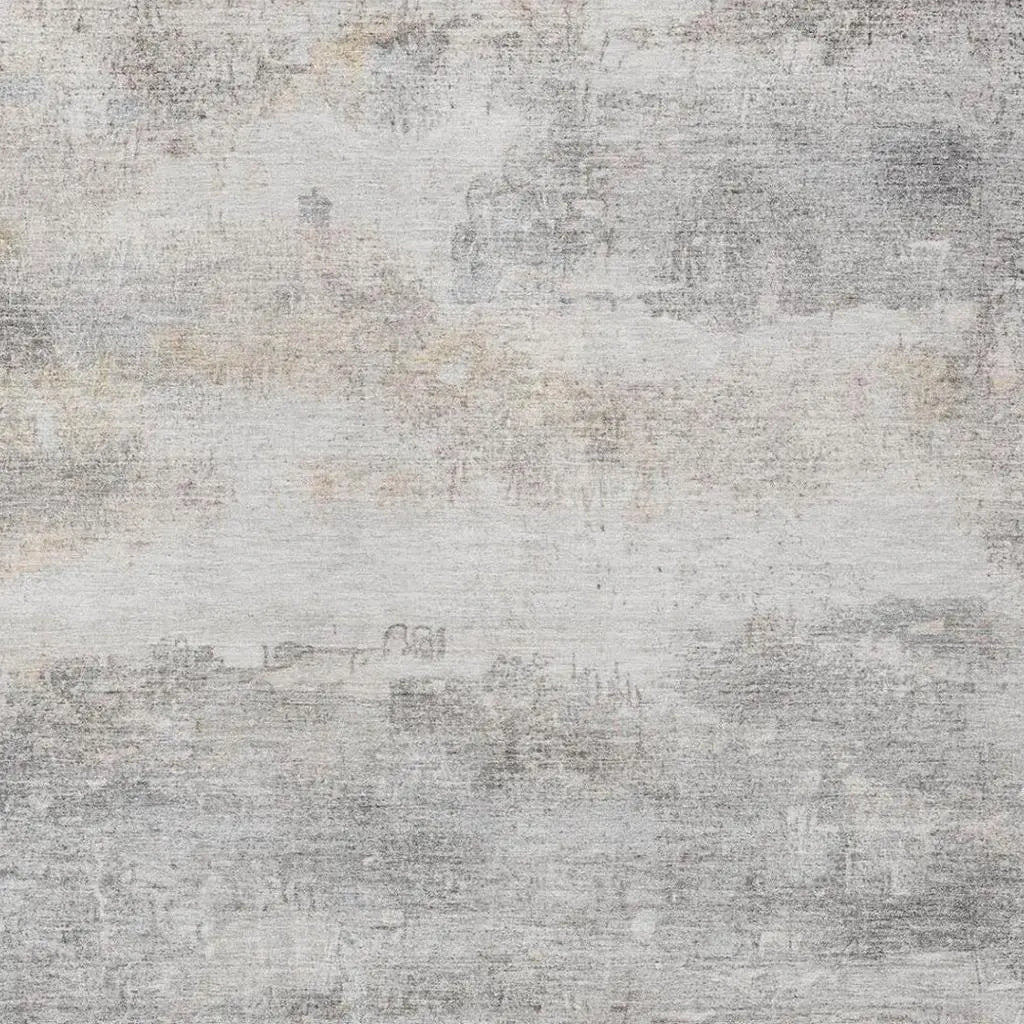 10' X 14' Silver And Gray Abstract Washable Indoor Outdoor Area Rug Homeroots Outdoor