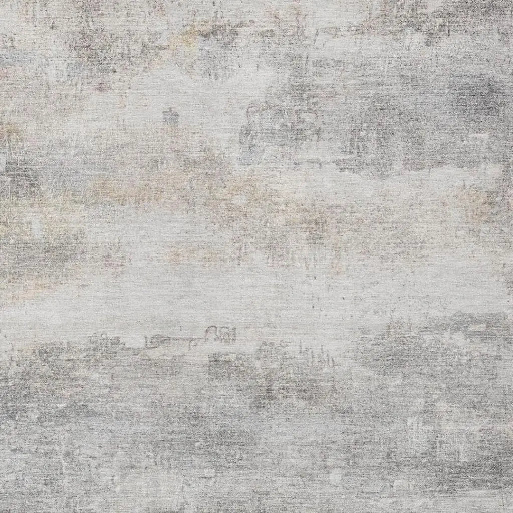 10' X 14' Silver And Gray Abstract Washable Indoor Outdoor Area Rug Homeroots Outdoor