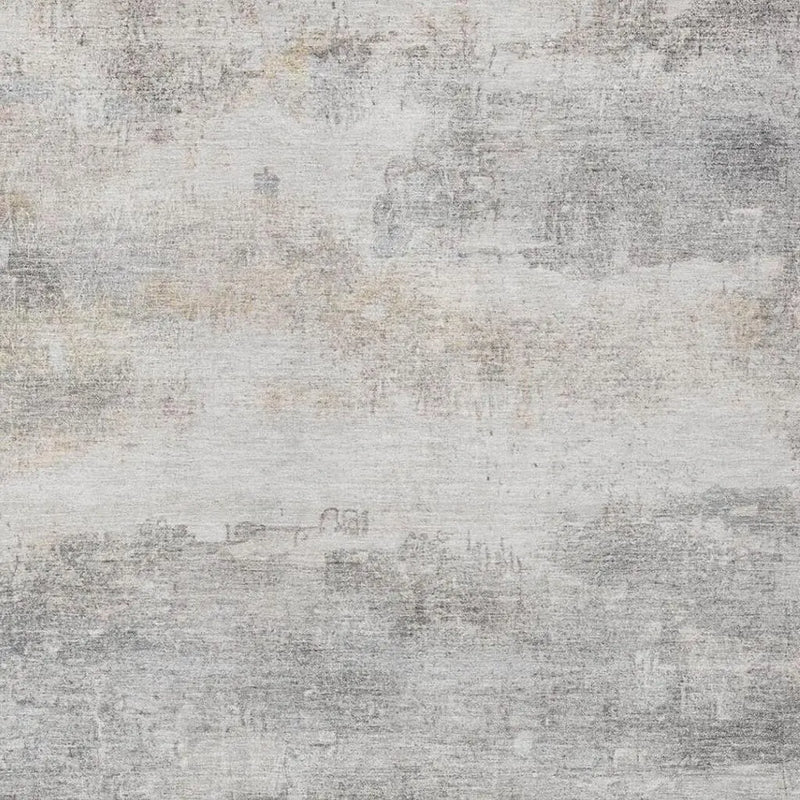 10' X 14' Silver And Gray Abstract Washable Indoor Outdoor Area Rug Homeroots Outdoor