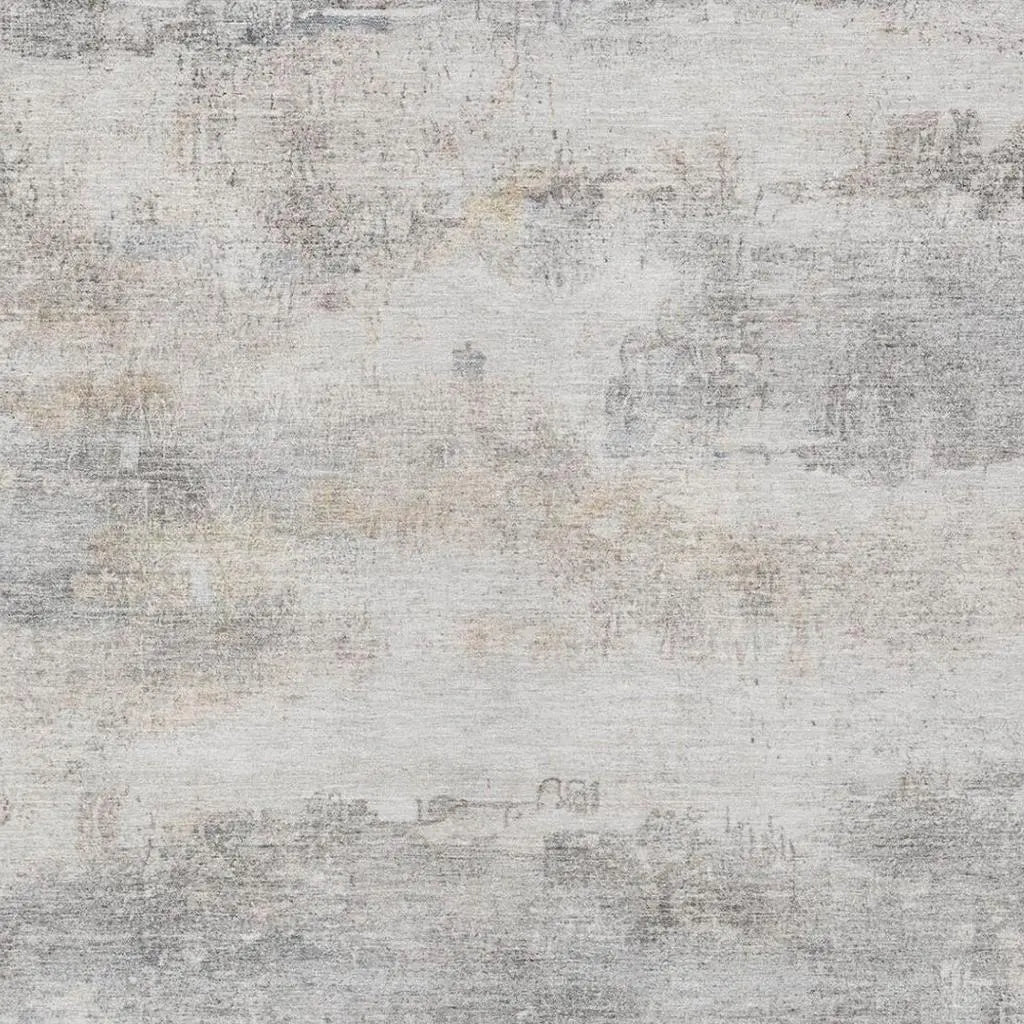 10' X 14' Silver And Gray Abstract Washable Indoor Outdoor Area Rug Homeroots Outdoor