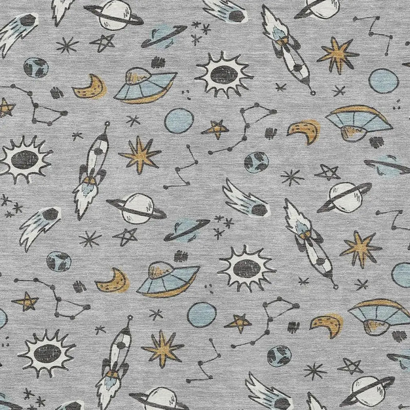 10' X 14' Silver And Gray Animal Print Washable Indoor Outdoor Area Rug Homeroots Outdoor
