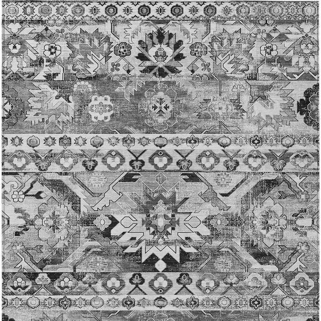 10' X 14' Silver And Gray Cactus Washable Indoor Outdoor Area Rug Homeroots Outdoor