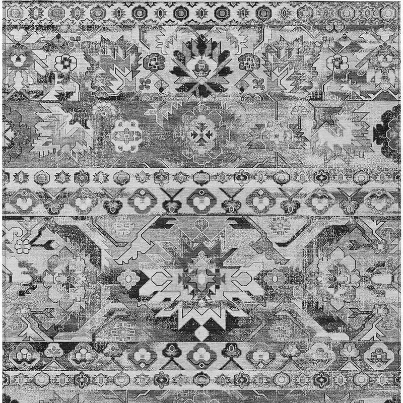 10' X 14' Silver And Gray Cactus Washable Indoor Outdoor Area Rug Homeroots Outdoor