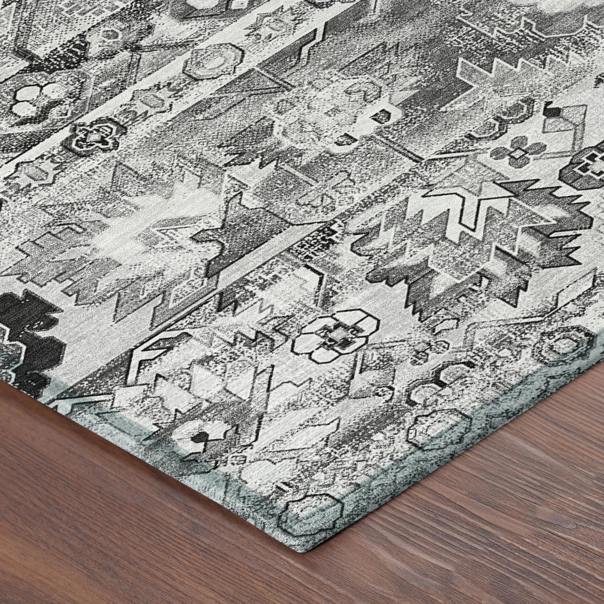 10' X 14' Silver And Gray Cactus Washable Indoor Outdoor Area Rug Homeroots Outdoor
