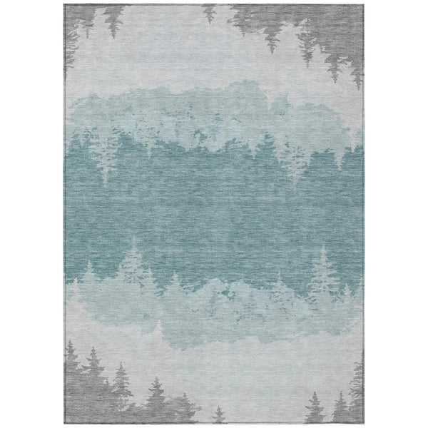 10' X 14' Silver And Gray Floral Washable Indoor Outdoor Area Rug Homeroots Outdoor