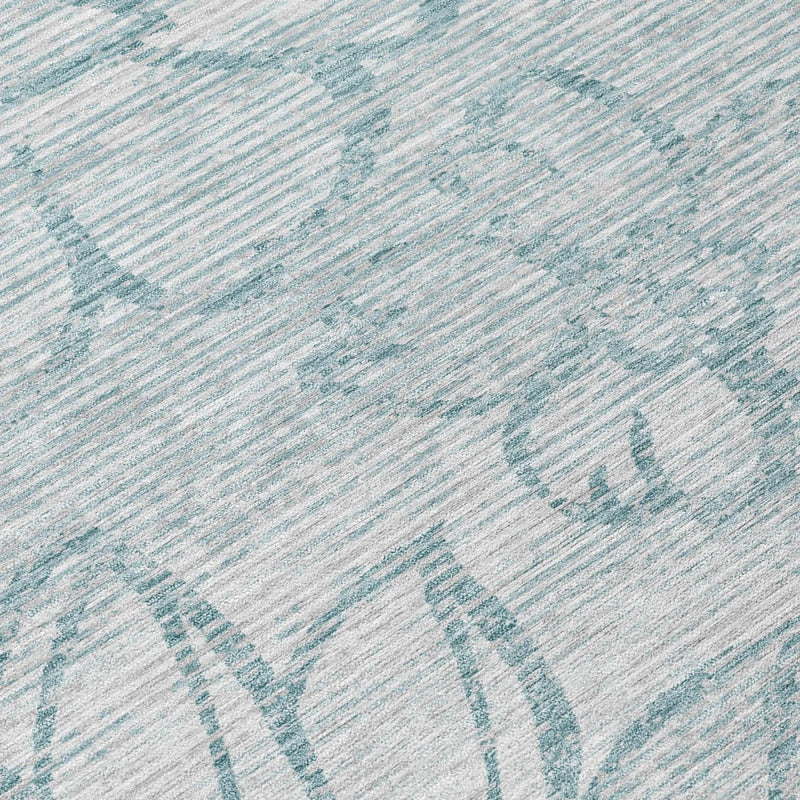 10' X 14' Silver And Gray Floral Washable Indoor Outdoor Area Rug Homeroots Outdoor