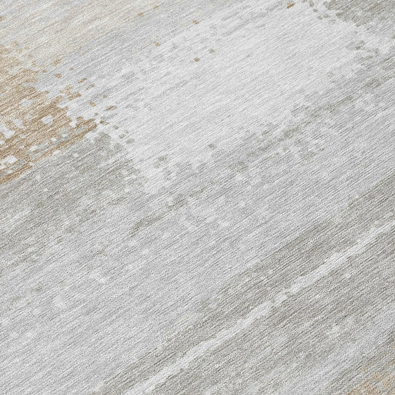 10' X 14' Silver And Gray Geometric Washable Indoor Outdoor Area Rug Homeroots Outdoor