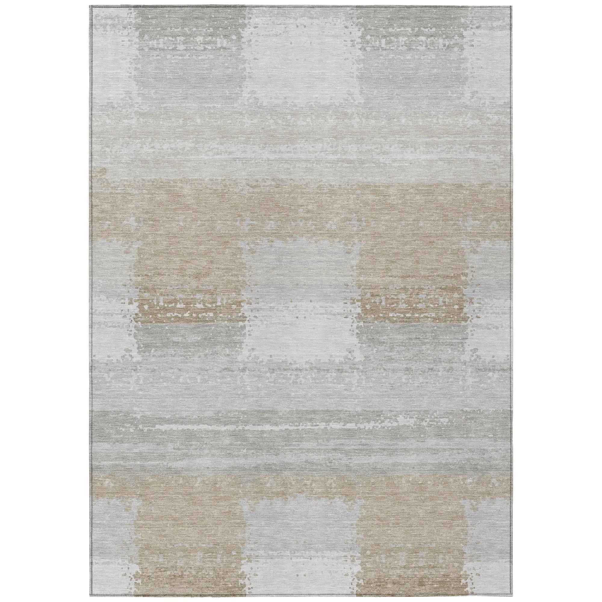 10' X 14' Silver And Gray Geometric Washable Indoor Outdoor Area Rug Homeroots Outdoor
