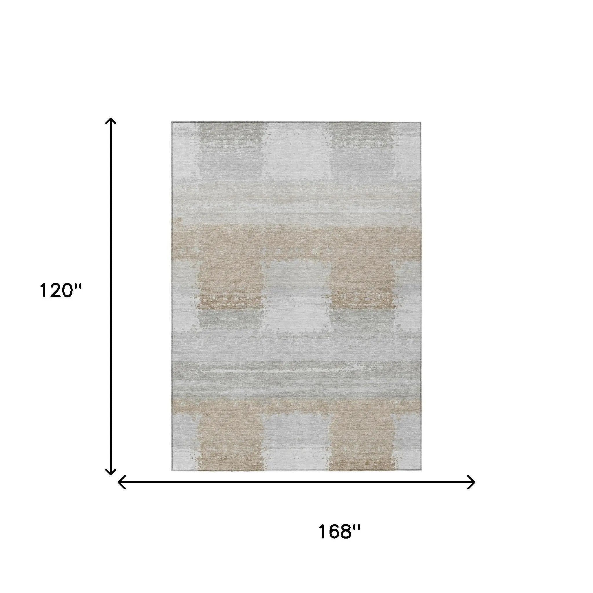 10' X 14' Silver And Gray Geometric Washable Indoor Outdoor Area Rug Homeroots Outdoor