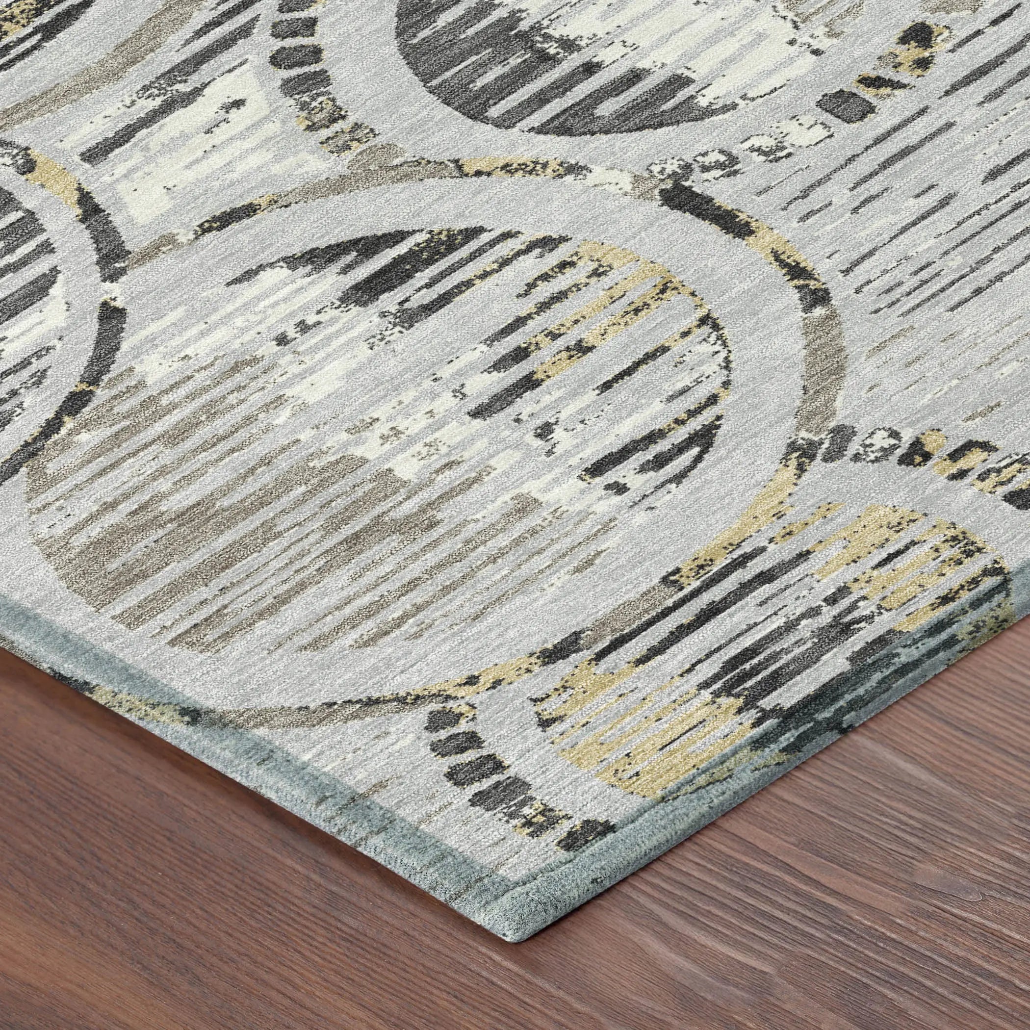 10' X 14' Silver And Gray Geometric Washable Indoor Outdoor Area Rug Homeroots Outdoor