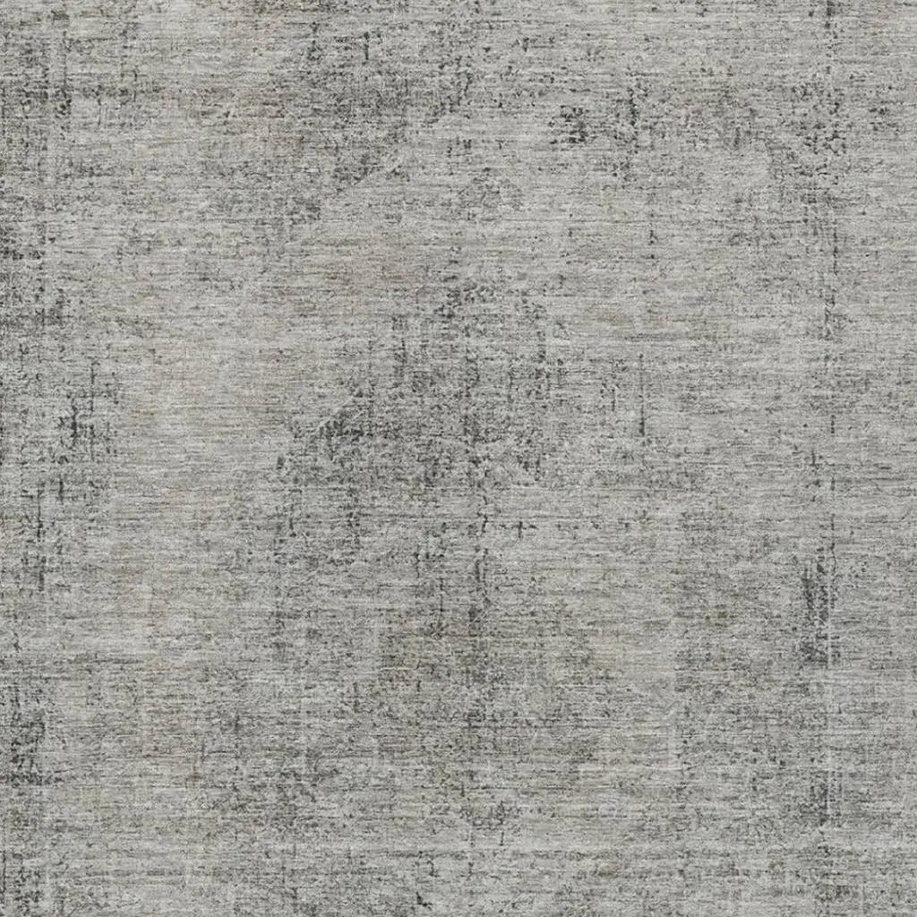 10' X 14' Silver And Gray Oriental Washable Indoor Outdoor Area Rug Homeroots Outdoor