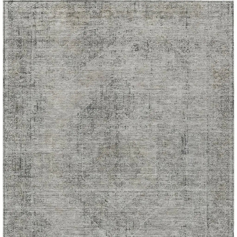 10' X 14' Silver And Gray Oriental Washable Indoor Outdoor Area Rug Homeroots Outdoor