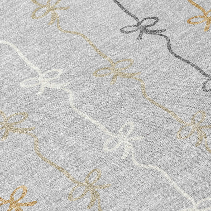 10' X 14' Silver And Gray Southwestern Washable Indoor Outdoor Area Rug Homeroots Outdoor