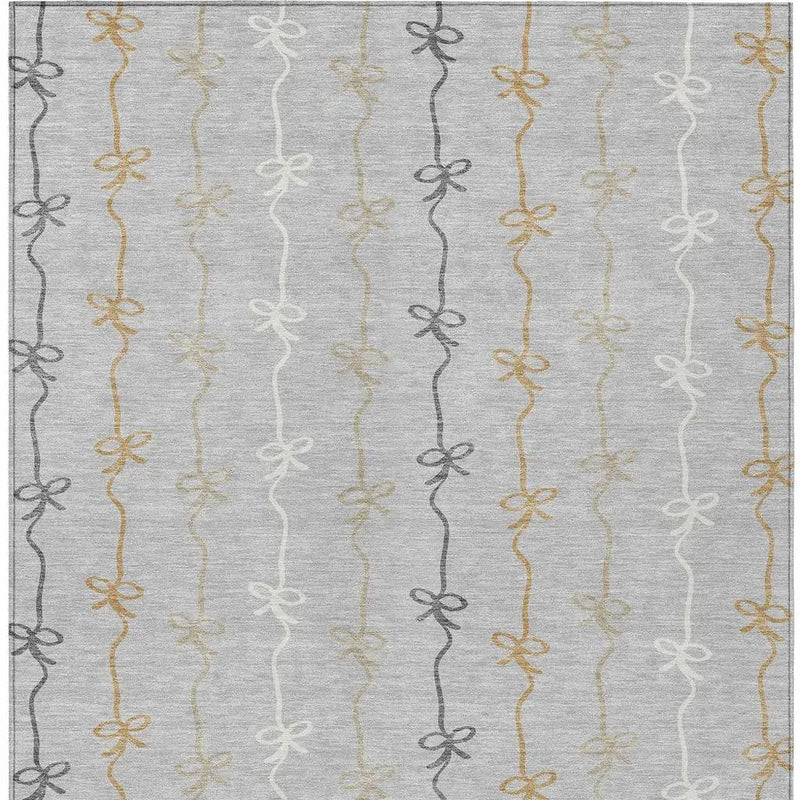 10' X 14' Silver And Gray Southwestern Washable Indoor Outdoor Area Rug Homeroots Outdoor