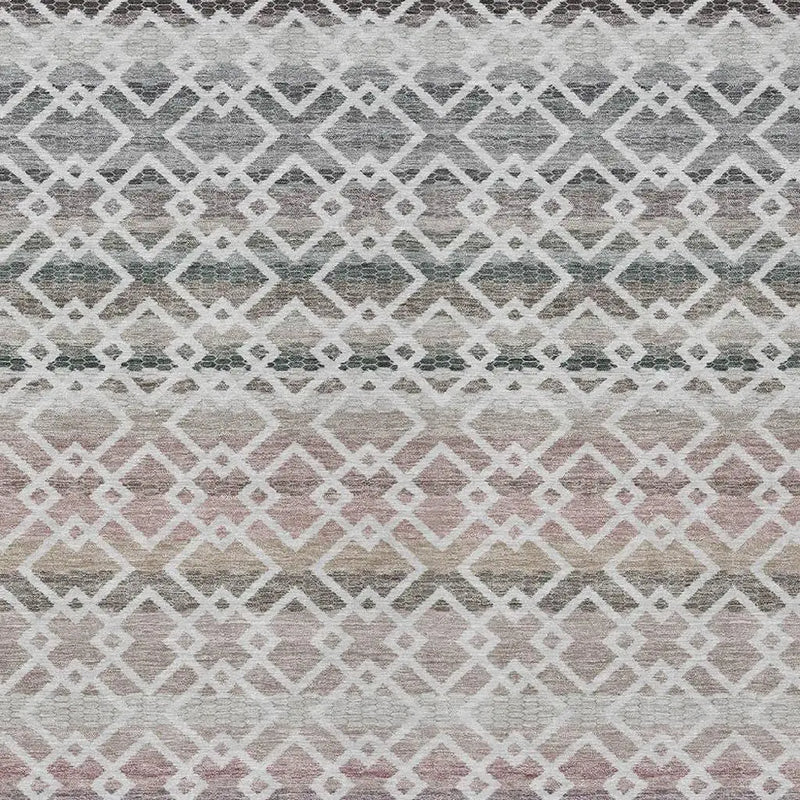 10' X 14' Silver And Gray Striped Washable Indoor Outdoor Area Rug Homeroots Outdoor