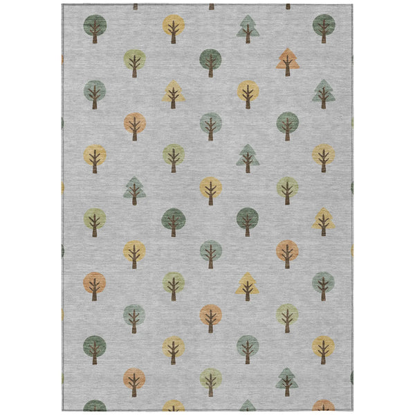 10' X 14' Silver And Green Geometric Washable Indoor Outdoor Area Rug Homeroots Outdoor
