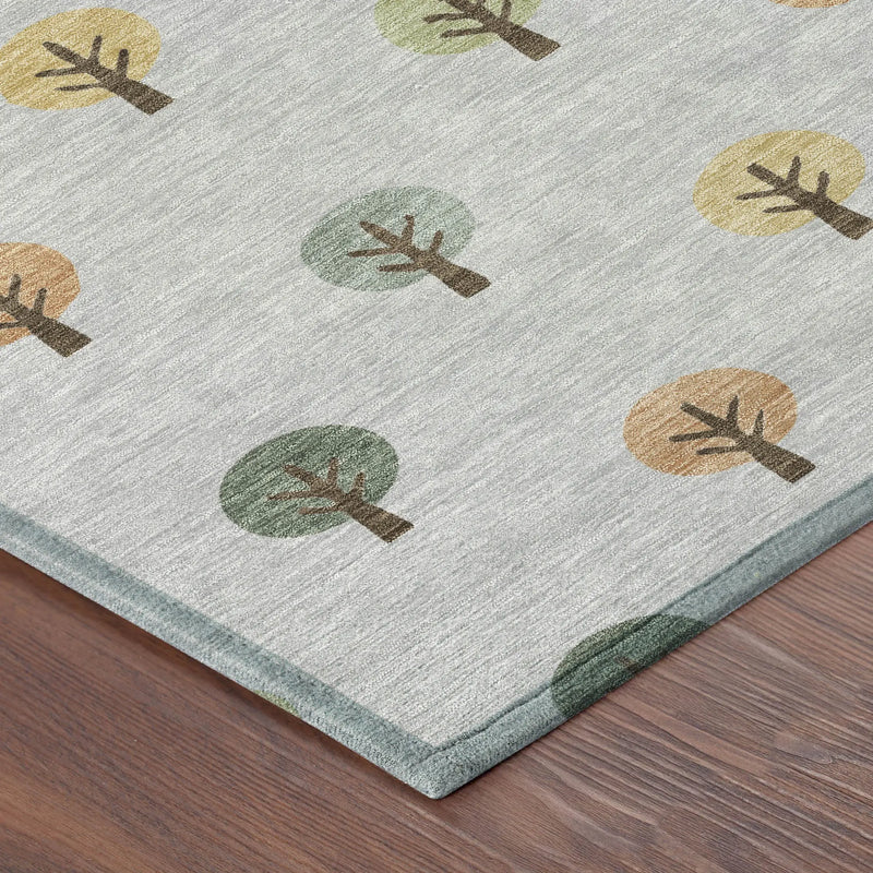 10' X 14' Silver And Green Geometric Washable Indoor Outdoor Area Rug Homeroots Outdoor