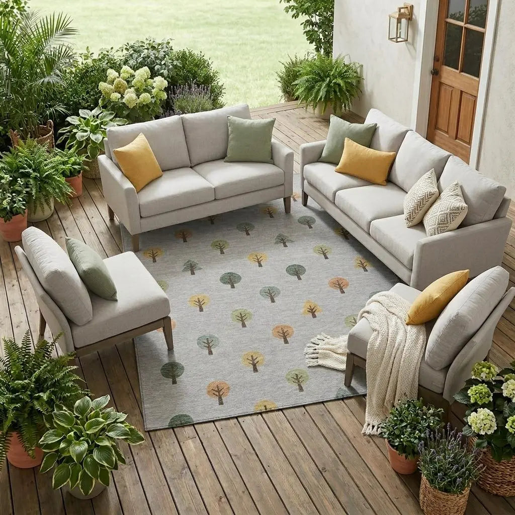 10' X 14' Silver And Green Geometric Washable Indoor Outdoor Area Rug Homeroots Outdoor