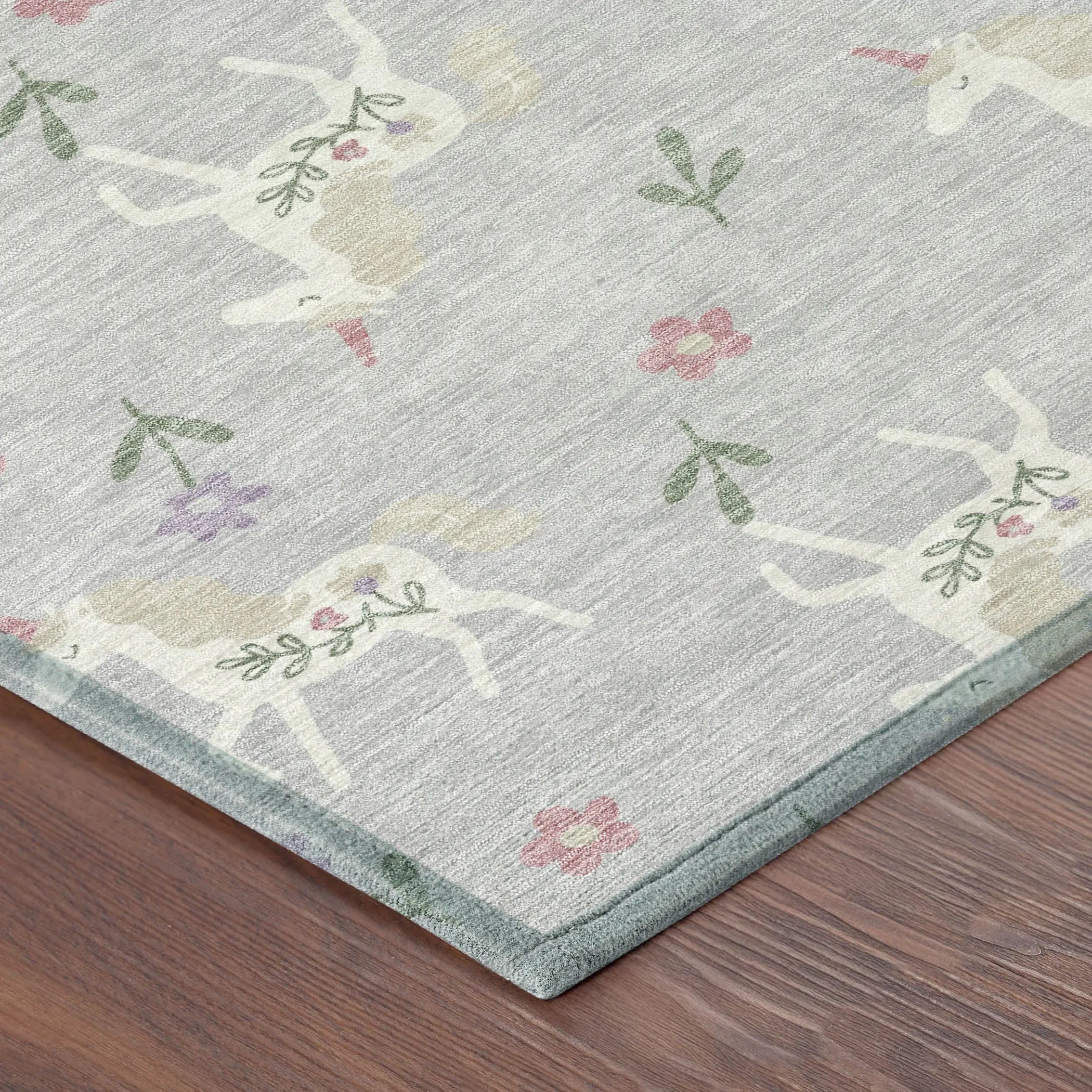 10' X 14' Silver And Ivory Floral Washable Indoor Outdoor Area Rug Homeroots Outdoor