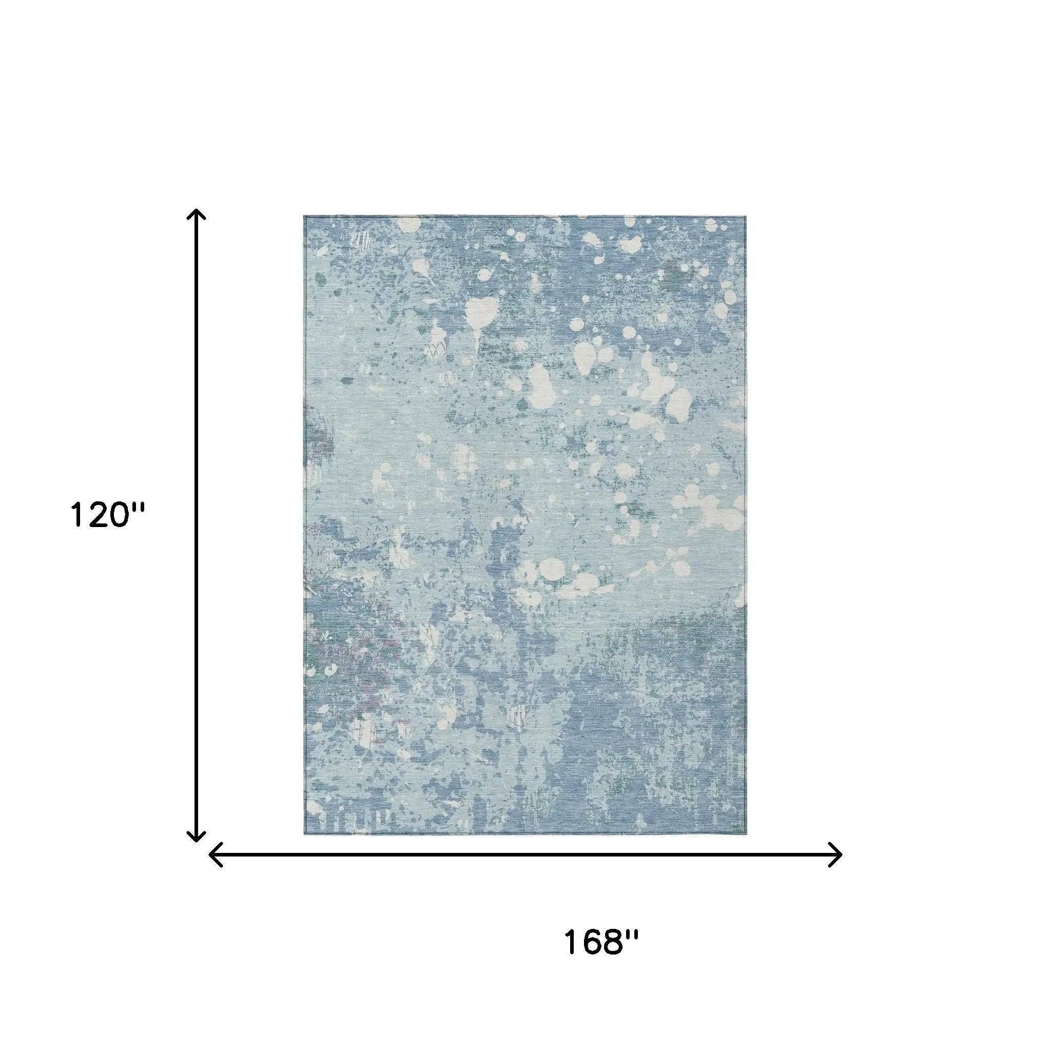 10' X 14' Sky Blue And Beige Abstract Washable Indoor Outdoor Area Rug Homeroots Outdoor