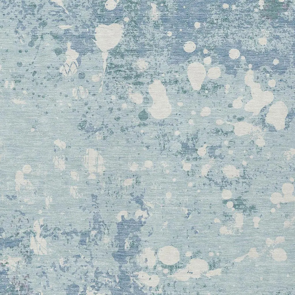 10' X 14' Sky Blue And Beige Abstract Washable Indoor Outdoor Area Rug Homeroots Outdoor