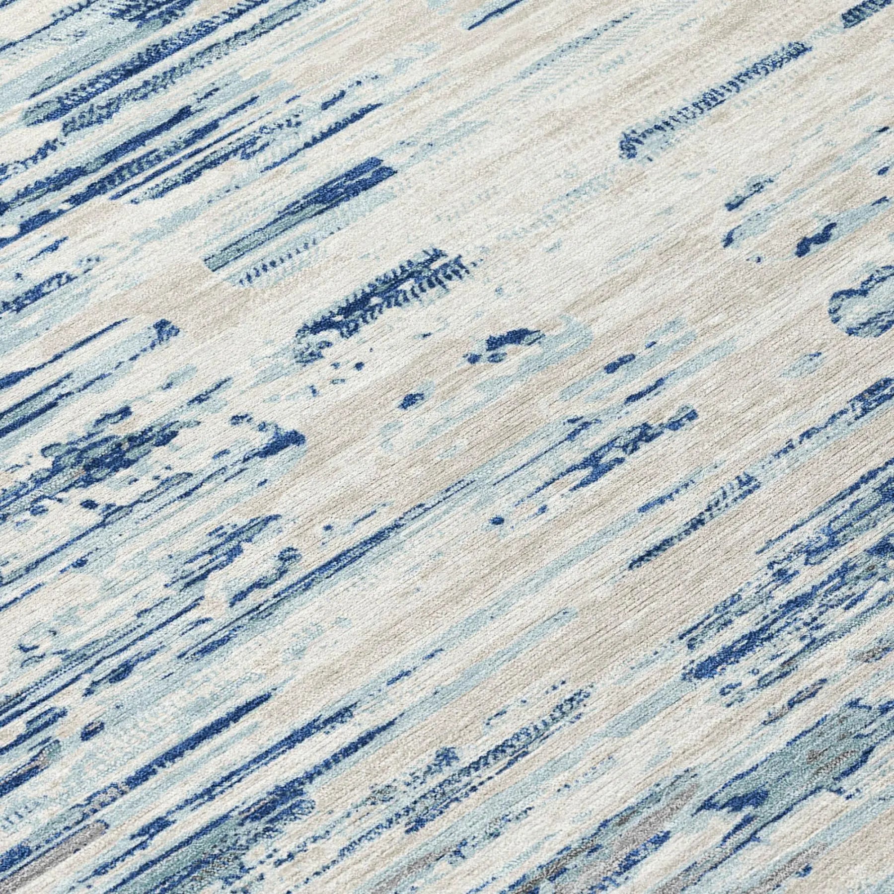 10' X 14' Sky Blue And Blue Abstract Washable Indoor Outdoor Area Rug Homeroots Outdoor