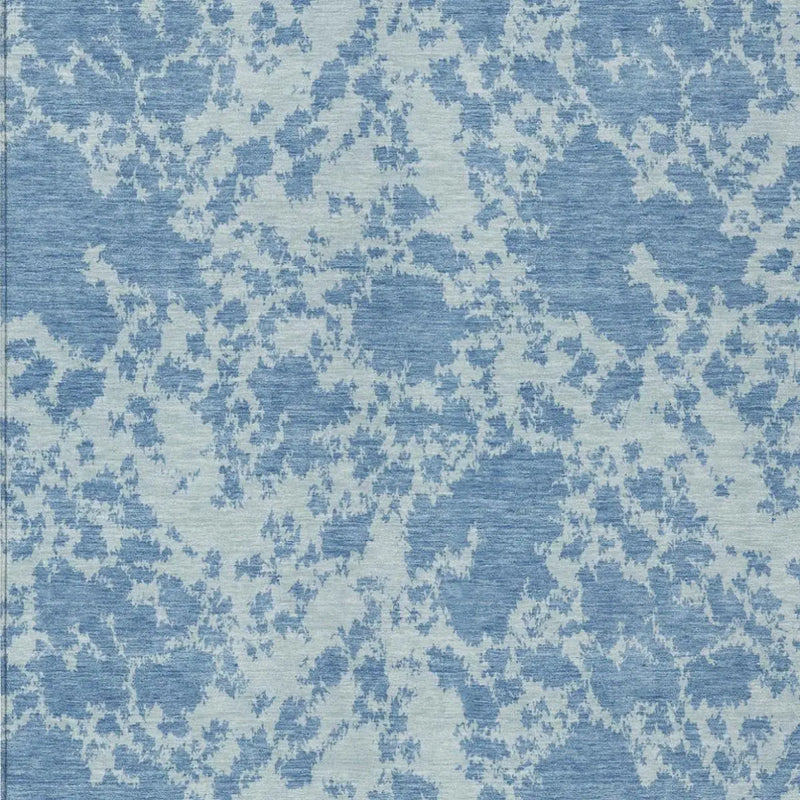 10' X 14' Sky Blue And Blue Abstract Washable Indoor Outdoor Area Rug Homeroots Outdoor