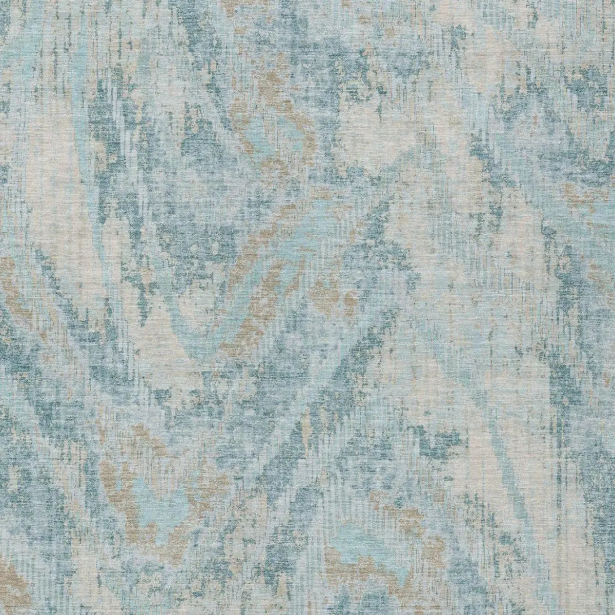 10' X 14' Sky Blue And Blue Abstract Washable Indoor Outdoor Area Rug Homeroots Outdoor