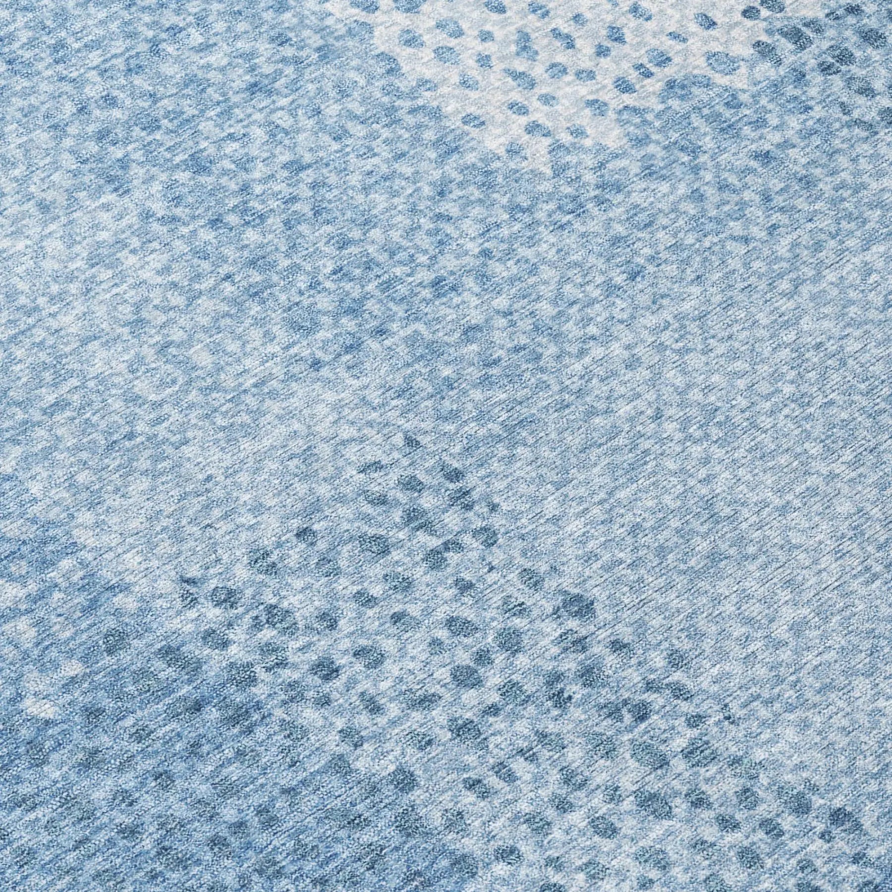 10' X 14' Sky Blue And Blue Abstract Washable Indoor Outdoor Area Rug Homeroots Outdoor