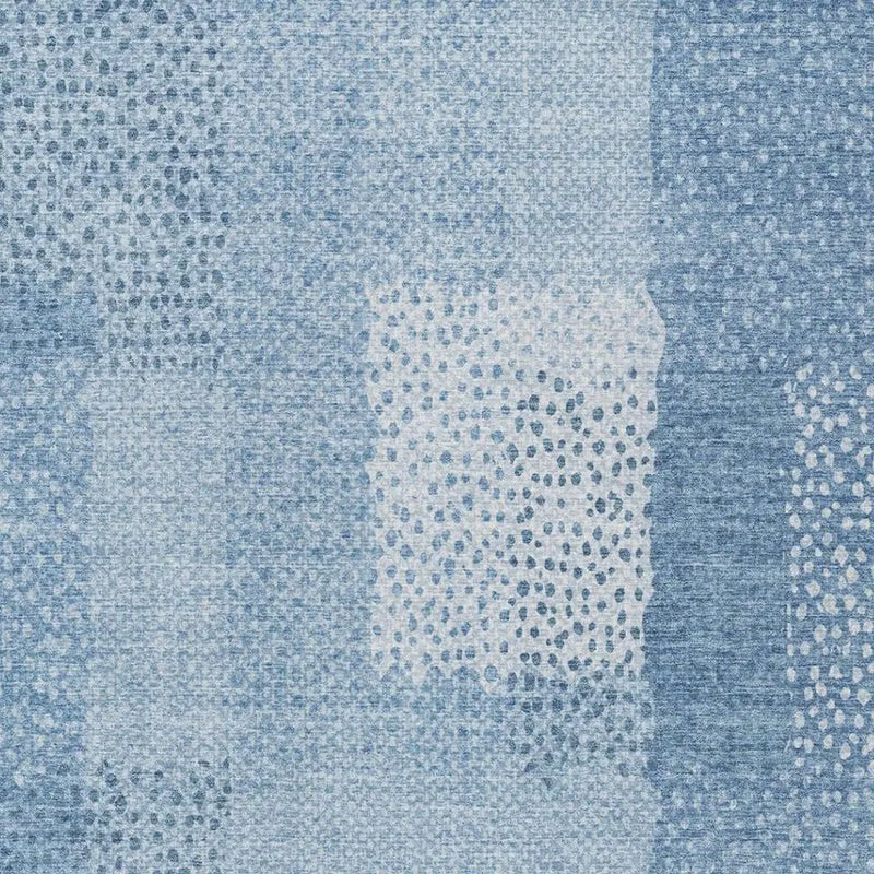 10' X 14' Sky Blue And Blue Abstract Washable Indoor Outdoor Area Rug Homeroots Outdoor