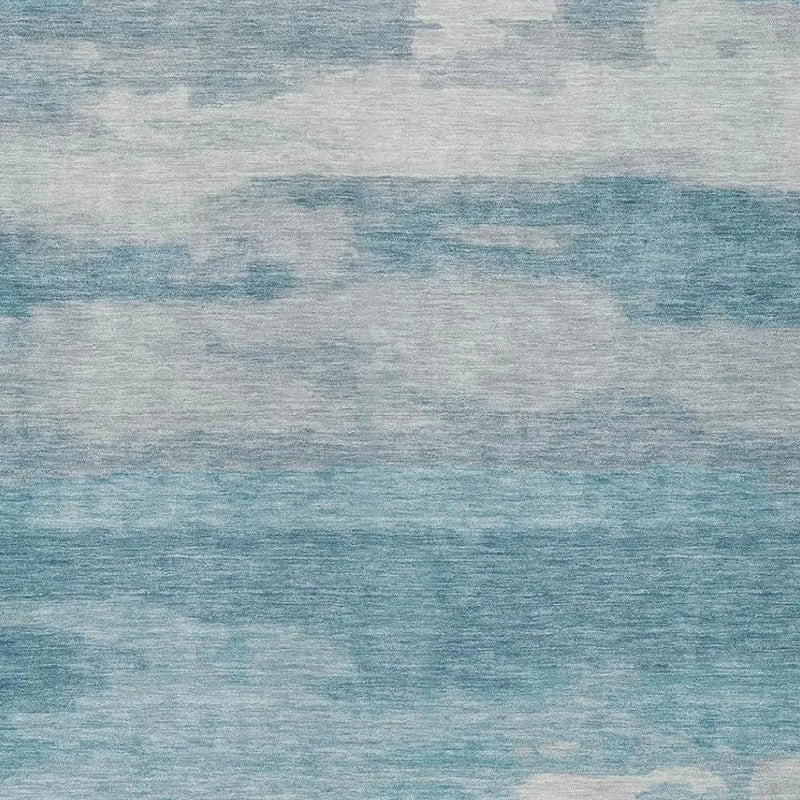 10' X 14' Sky Blue And Blue Abstract Washable Indoor Outdoor Area Rug Homeroots Outdoor