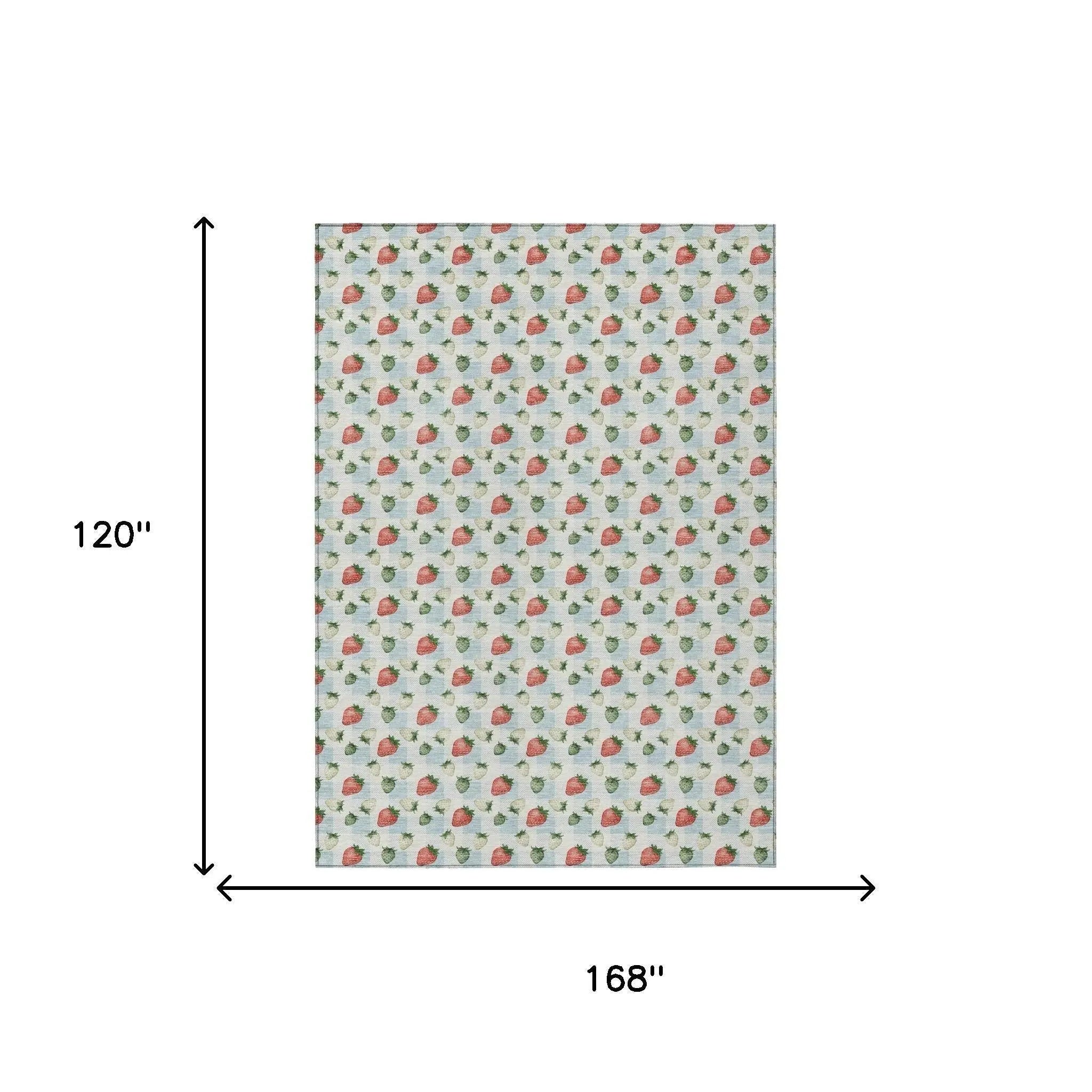 10' X 14' Sky Blue And Blue Floral Washable Indoor Outdoor Area Rug Homeroots Outdoor