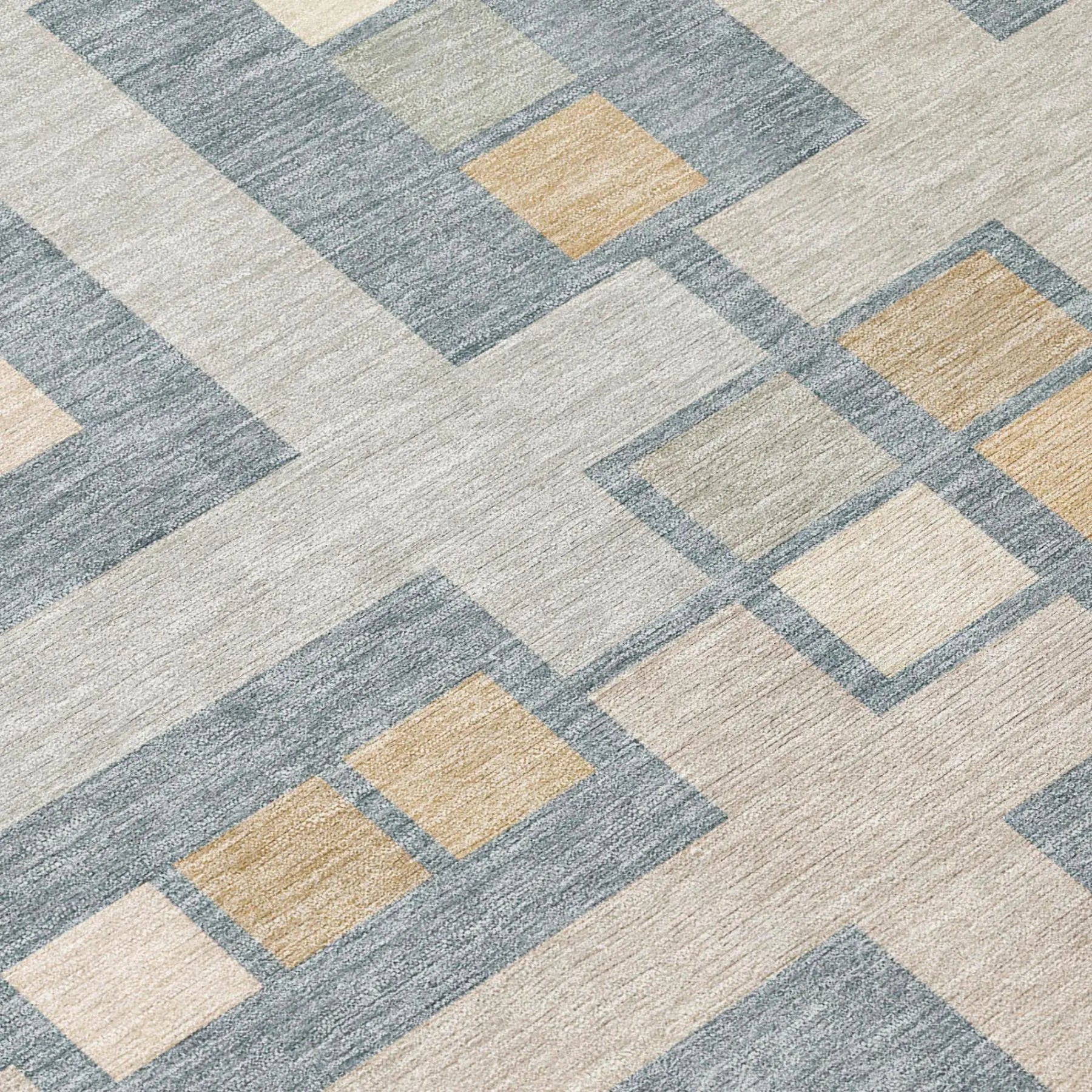 10' X 14' Sky Blue And Blue Geometric Washable Indoor Outdoor Area Rug Homeroots Outdoor