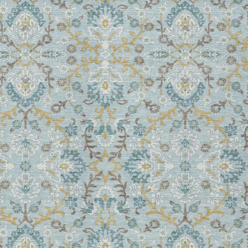 10' X 14' Sky Blue And Blue Geometric Washable Indoor Outdoor Area Rug Homeroots Outdoor