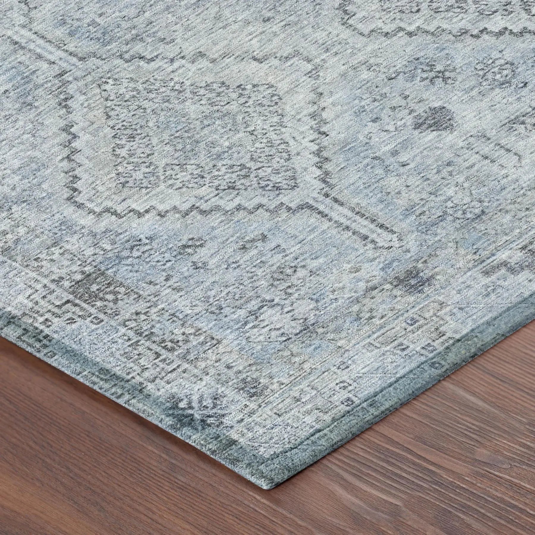 10' X 14' Sky Blue And Blue Geometric Washable Indoor Outdoor Area Rug Homeroots Outdoor