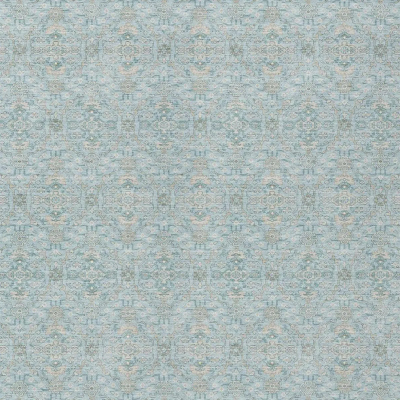 10' X 14' Sky Blue And Blue Oriental Washable Indoor Outdoor Area Rug Homeroots Outdoor