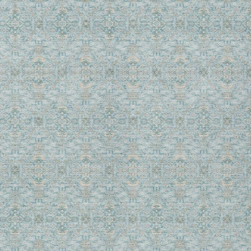 10' X 14' Sky Blue And Blue Oriental Washable Indoor Outdoor Area Rug Homeroots Outdoor