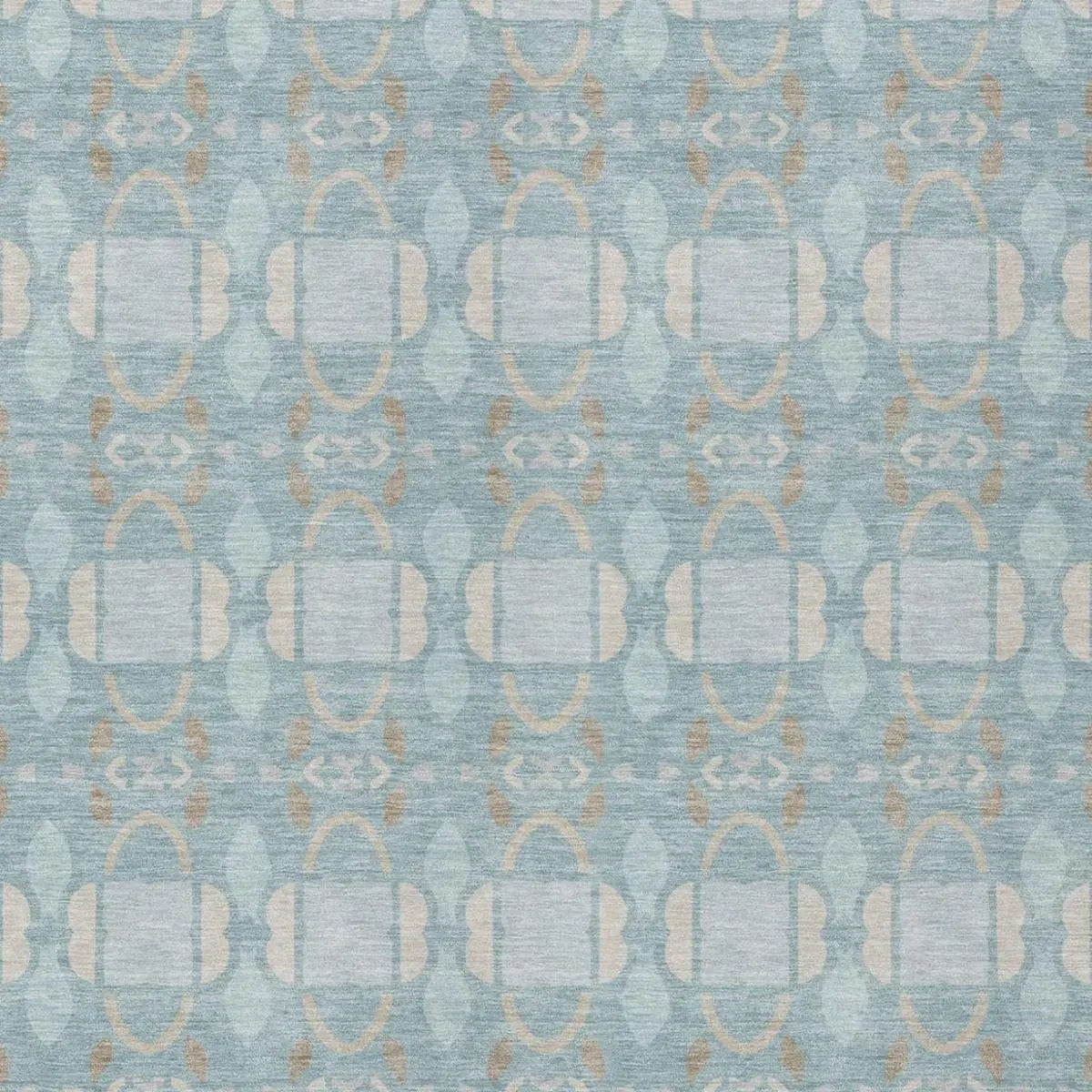 10' X 14' Sky Blue And Blue Striped Washable Indoor Outdoor Area Rug Homeroots Outdoor