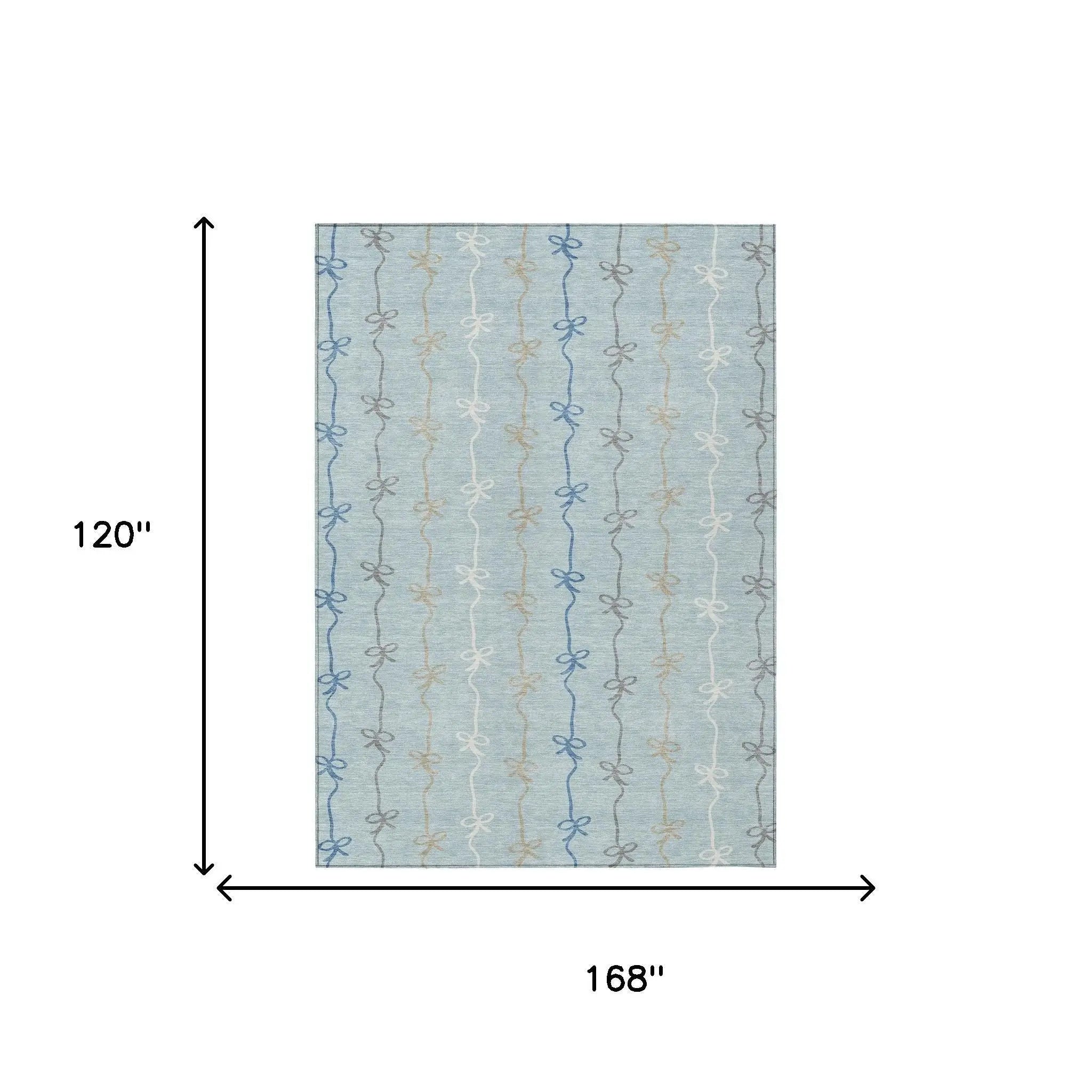 10' X 14' Sky Blue And Denim Blue Southwestern Washable Indoor Outdoor Area Rug Homeroots Outdoor