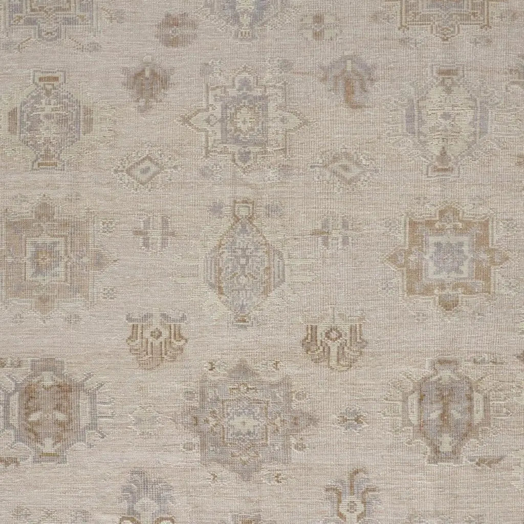10' X 14' Tan And Brown Floral Hand Knotted Stain Resistant Area Rug Homeroots Outdoor