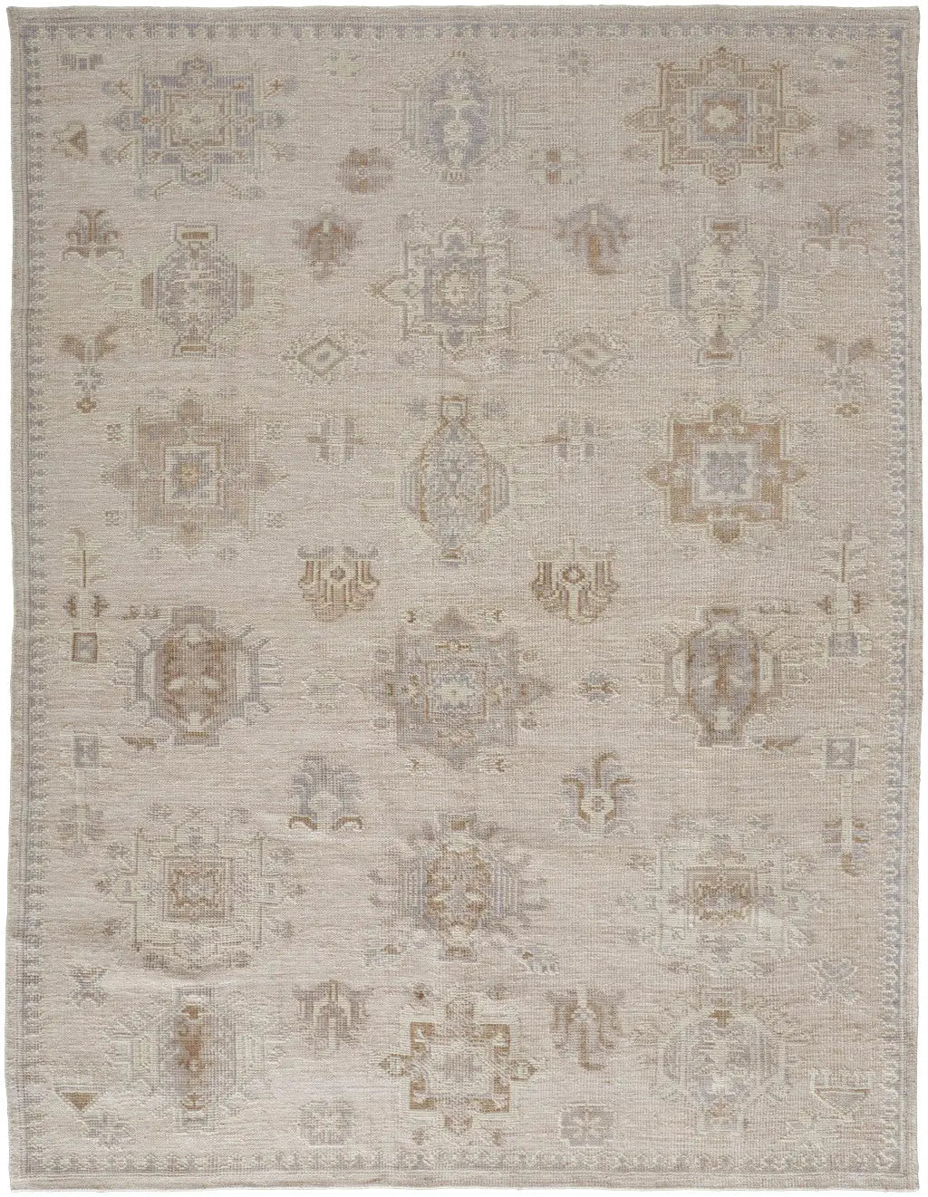 10' X 14' Tan And Brown Floral Hand Knotted Stain Resistant Area Rug Homeroots Outdoor