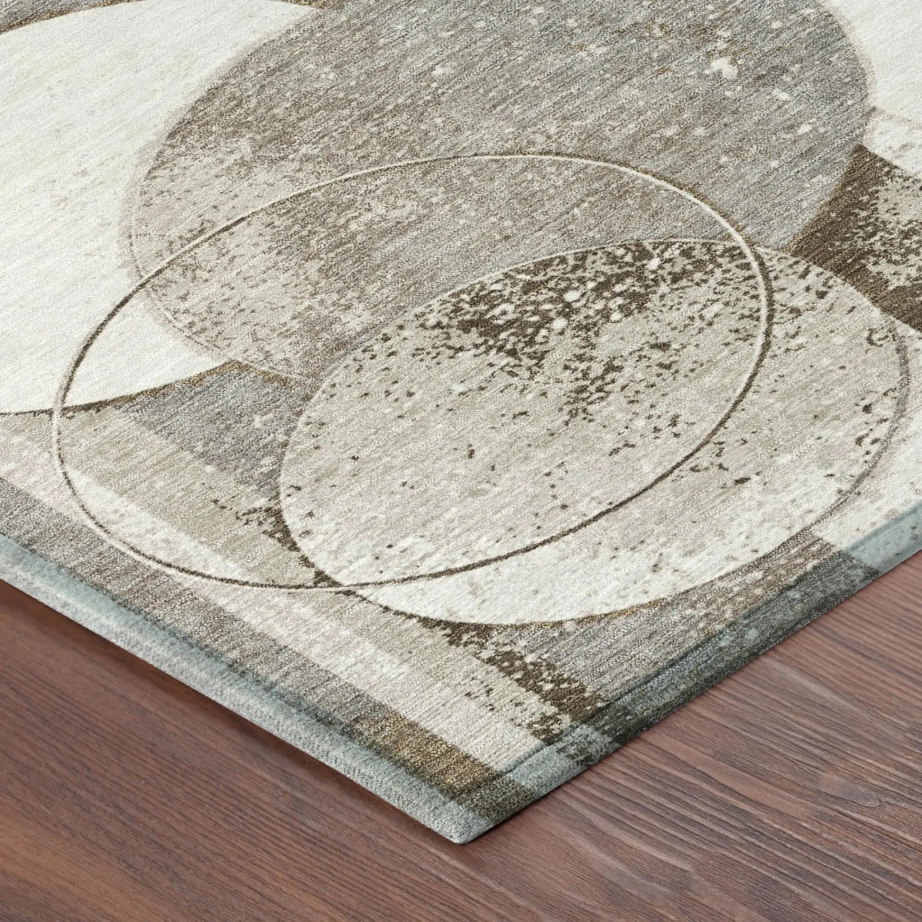 10' X 14' Tan And Brown Geometric Washable Indoor Outdoor Area Rug Homeroots Outdoor