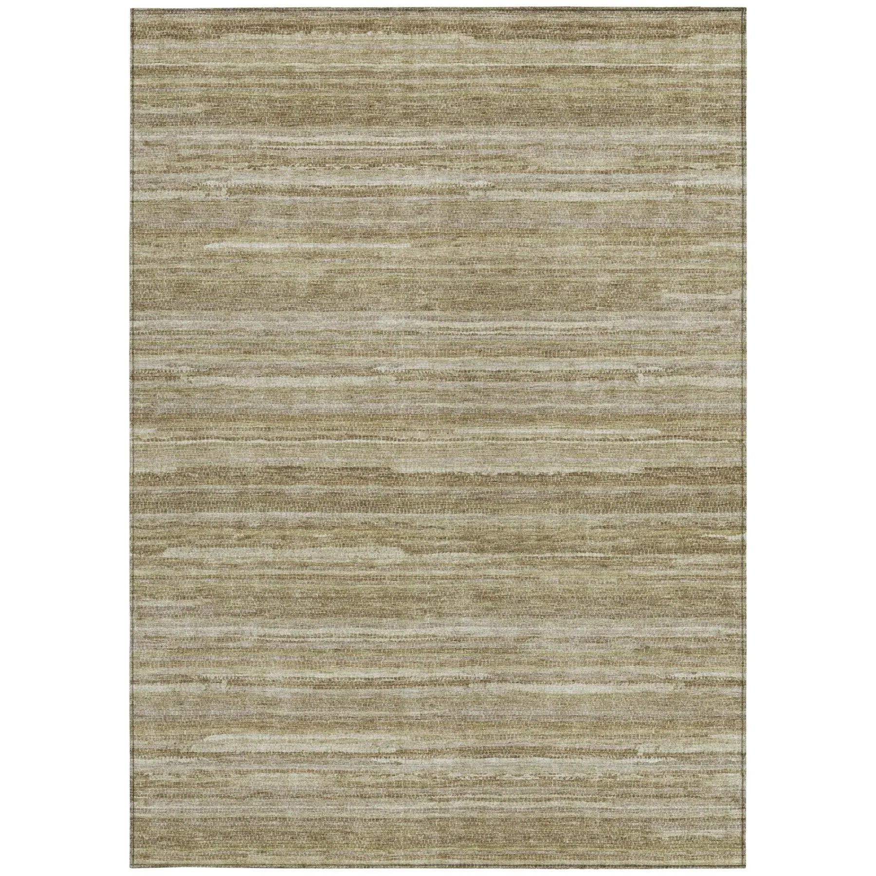 10' X 14' Tan And Brown Striped Washable Indoor Outdoor Area Rug Homeroots Outdoor