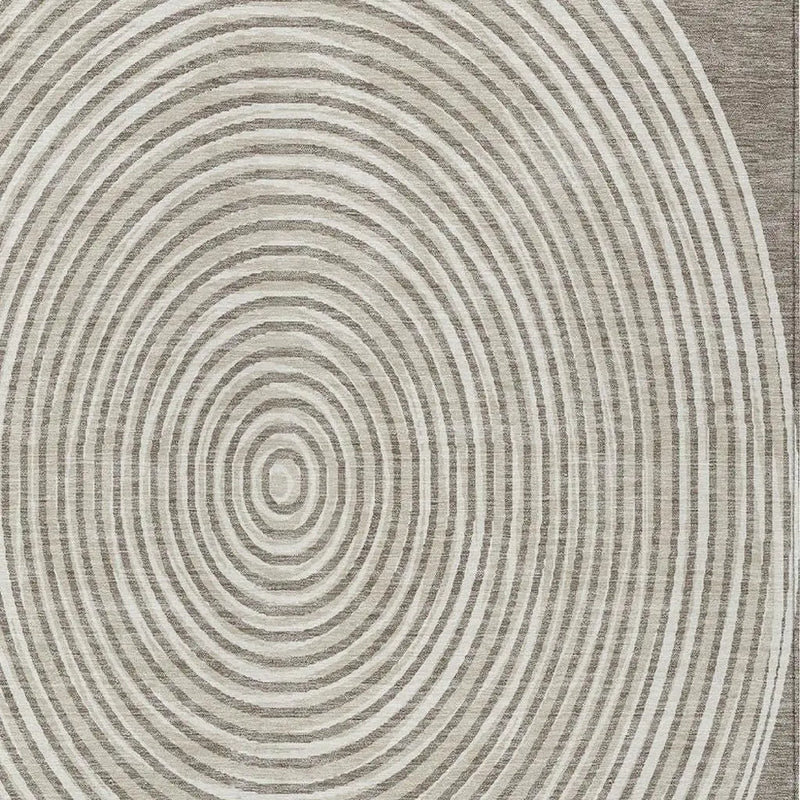 10' X 14' Taupe And Beige Geometric Washable Indoor Outdoor Area Rug Homeroots Outdoor